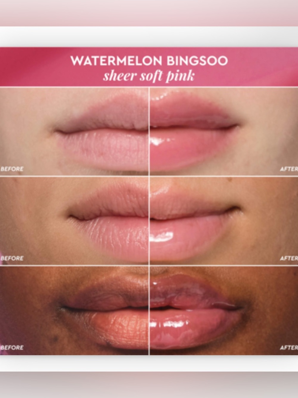 NEW Glow Recipe Glass Balm Lip Treatment - Watermelon Bingsoo - Picture 2 of 5
